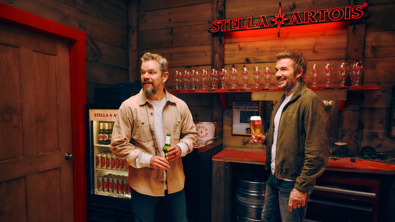 Stella Artois Davie Beckham & Matt Damon.