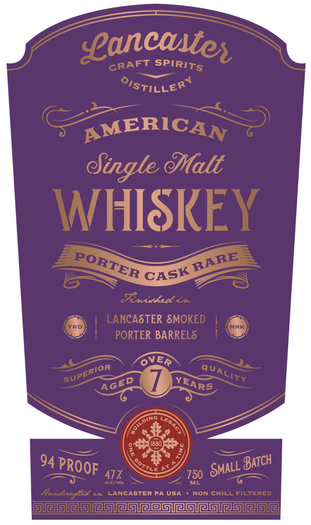 Lancaster Craft Spirits Distillery 7-Year American Single Malt Whiskey Porter Cask Rare