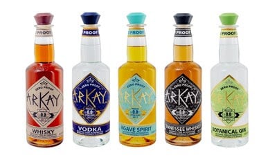 Arkay Zero Proof Spirits Bottles.