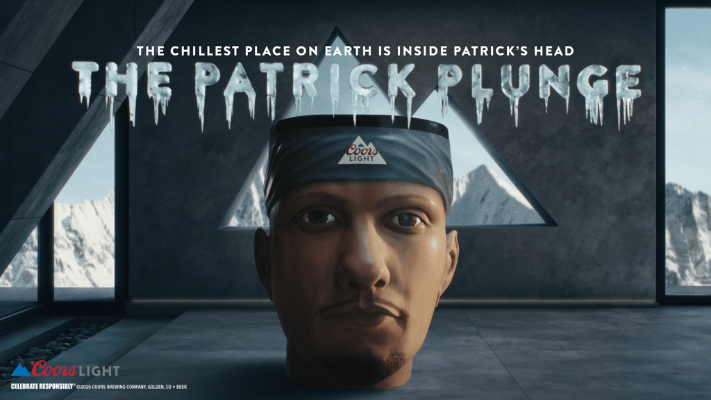 Patrick Mahomes and Coors Light step into the chillest place on Earth, The Patrick Plunge