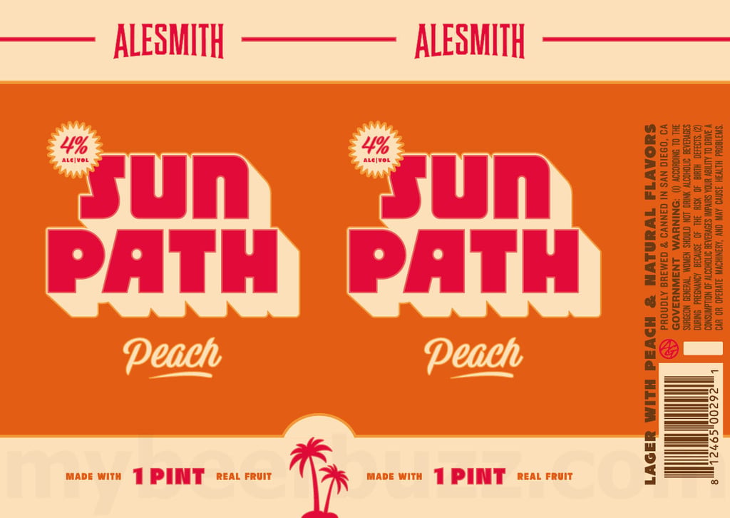 AleSmith Adding Sun Path Peach Lager  & Sun Path Blood Orange Lager Cans