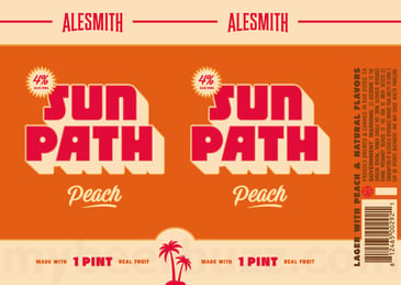 AleSmith Adding Sun Path Peach Lager  & Sun Path Blood Orange Lager Cans