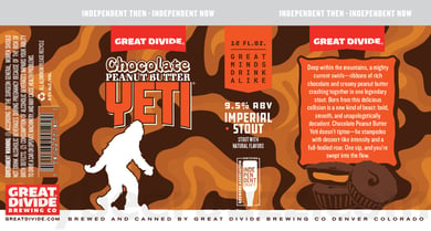 Great Divide Adding Chocolate Peanut Butter Yeti Cans