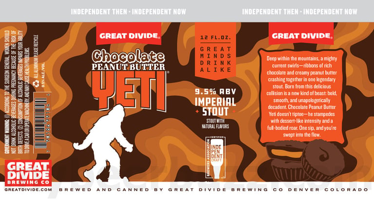 2025 Great Divide Chocolate Peanut Butter Yeti 12oz Cans.