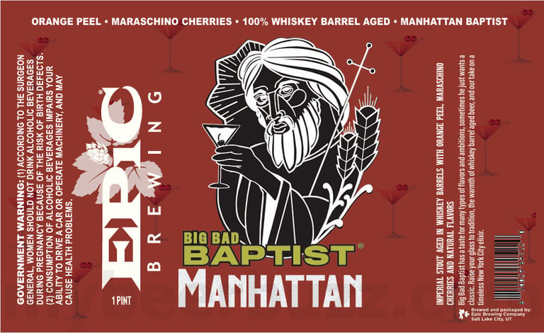 2025 Epic Big Bad Baptist Manhattan 16oz Cans