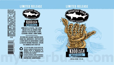 Dogfish Head Adding Kööölsch Kölsch-Style Ale Cans
