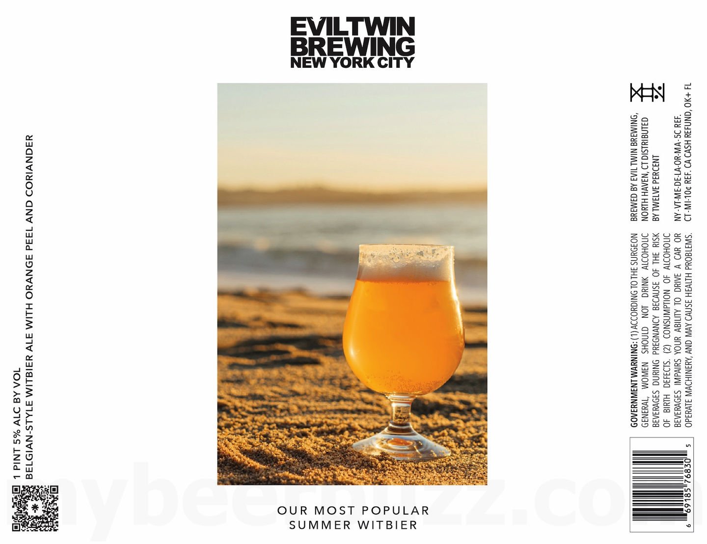 2026 Evil Twin Our Most Popular Summer Witbier 16-oz Cans