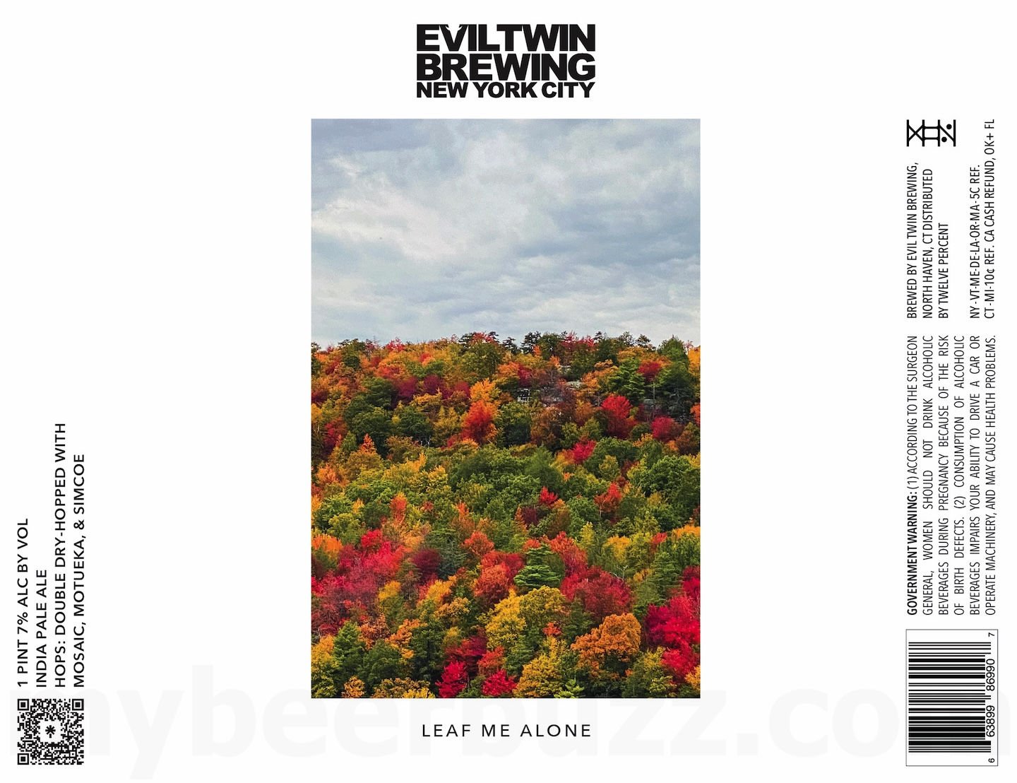 2026 Evil Twin Leaf Me Alone 16-oz Cans