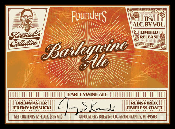 2025 Founders Barleywine Ale 12oz Bottles