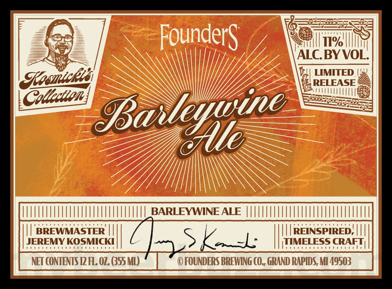 2025 Founders Barleywine Ale 12oz Bottles