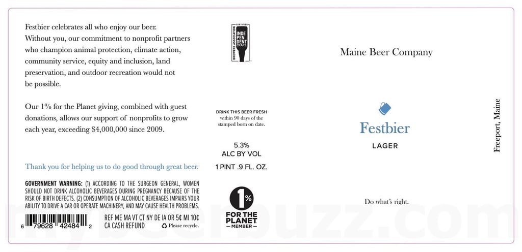 Maine Beer Adding Festbier Lager & Love Point Oyster Stout