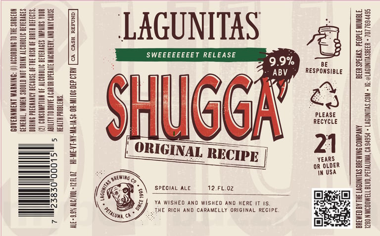 2025 Lagunitas Shugga' Original Recipe 12oz Cans
