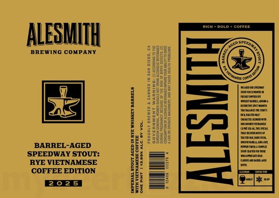 2025 AleSmith Barrel-Aged Speedway Stout: Rye Vietnamese COffee Edition 16oz Cans