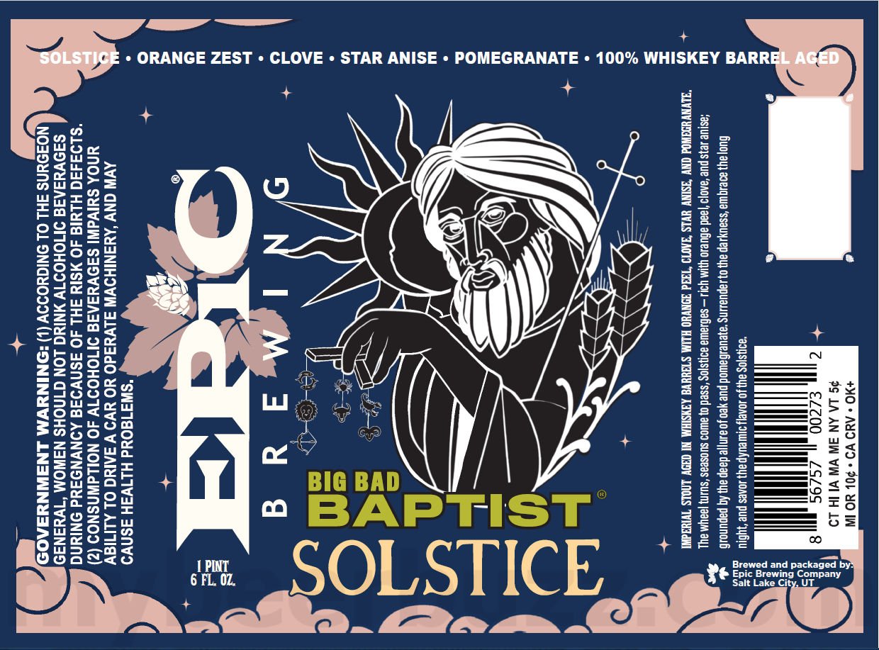 2025 Epic Big Bad Baptist Solstice 22oz Bottles