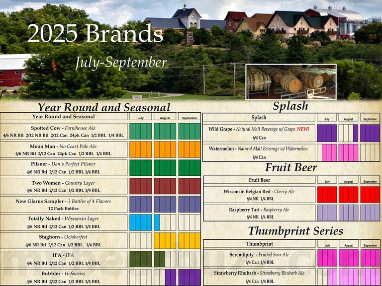 2025 New Glarus July-Sept Calendar
