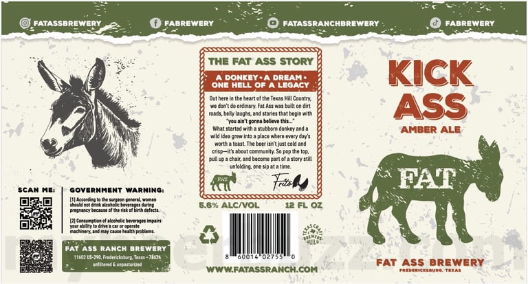 Fat Ass Kick Ass Amber Ale 12oz Cans
