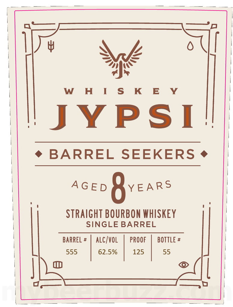 Big Machine Distillery Whiskey Jypsi 8-Year Single Barrel Straight Bourbon Whiskey
