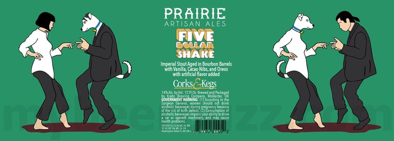 2025 Prairie Artisan Ales Five Dollar Shake 12oz Cans.