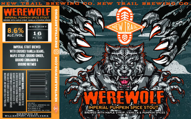 New Trail Adding Werewolf & Barrel Aged Werewolf Imperial Pumpkin Spice Stouts