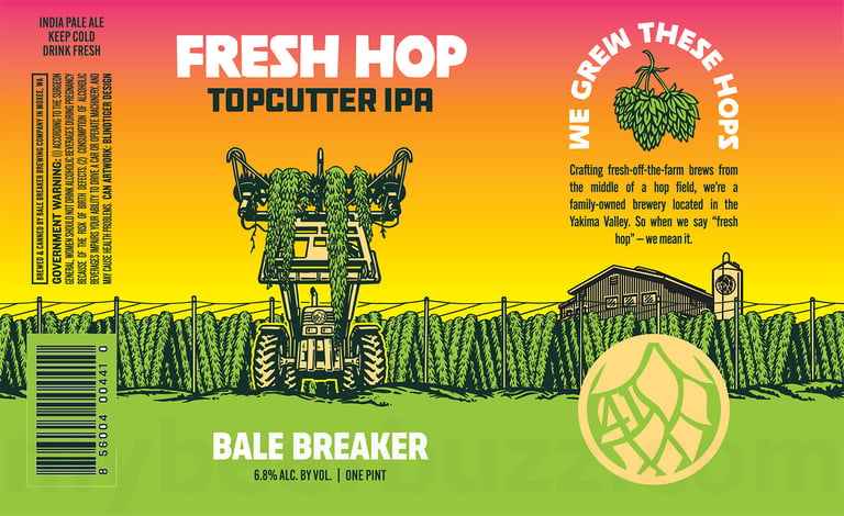 2025 Bale Breaker Fresh Hop Topcutter IPA 16oz Cans