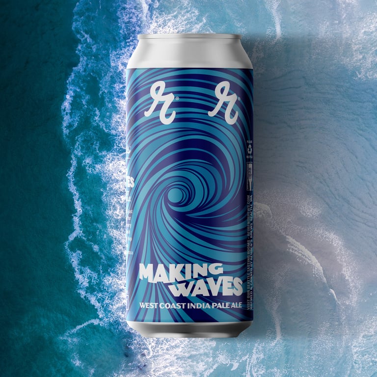 2025 Reuben's Brews Making Waves 16oz Cans.