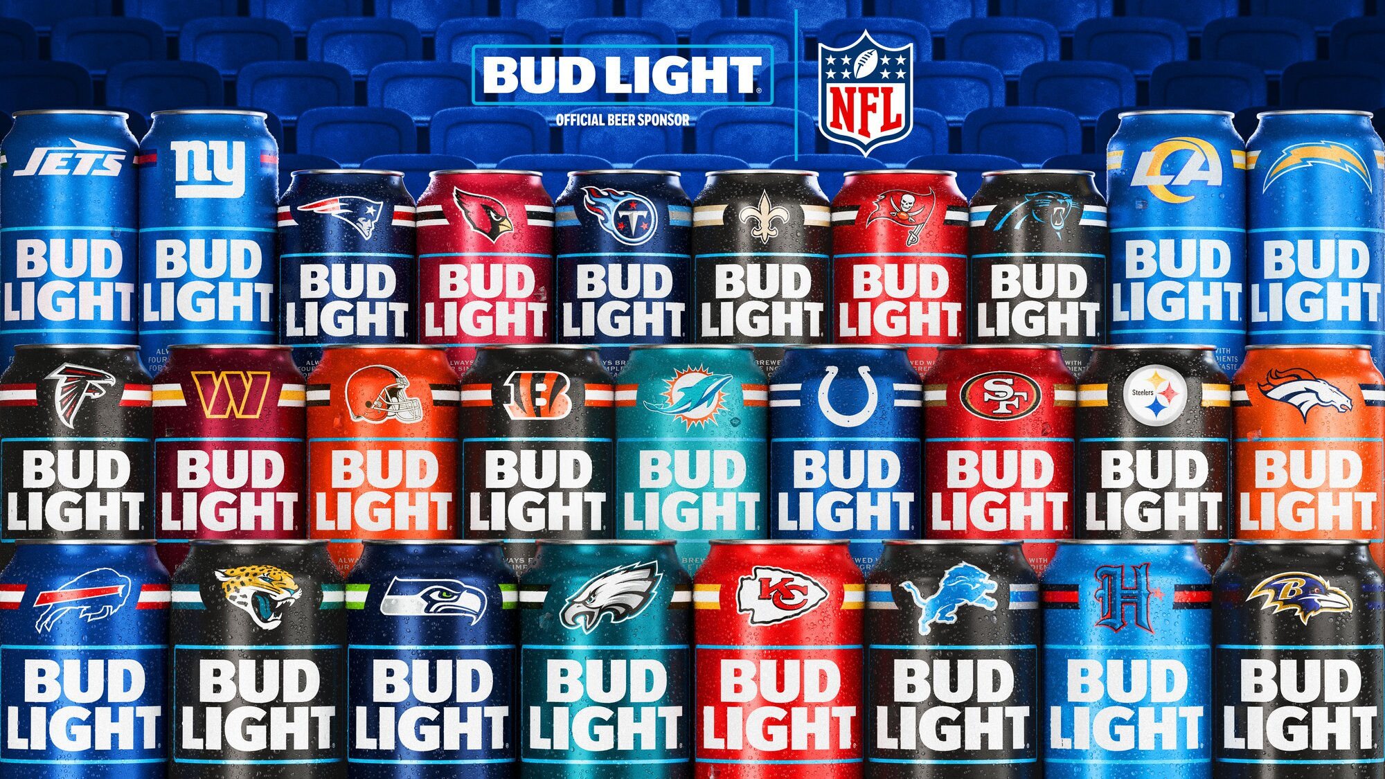 2025 Bud Light NFL Team Cans