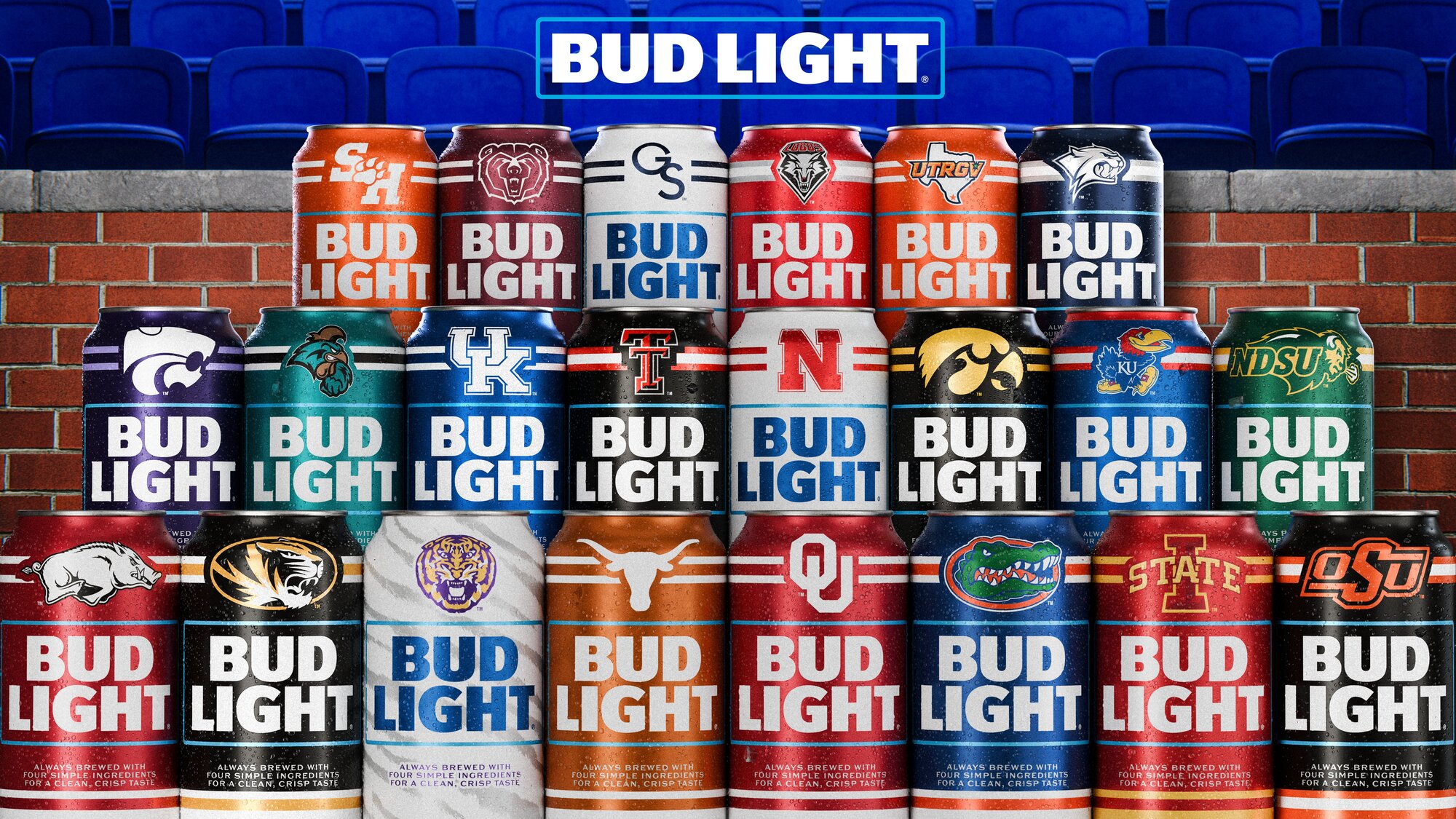 2025 Bud Light College Football Cans