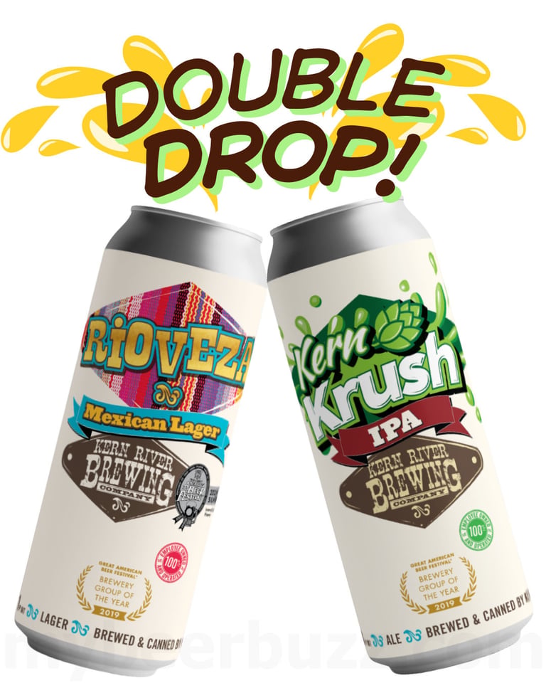 2025 Kern River Brewing Kern Krush IPA and Rioveza Mexican Lager 16oz Cans