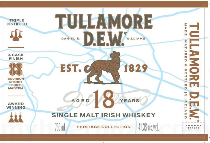 2025 Tullamore D.E.W. 18-Year 750ml Bottles