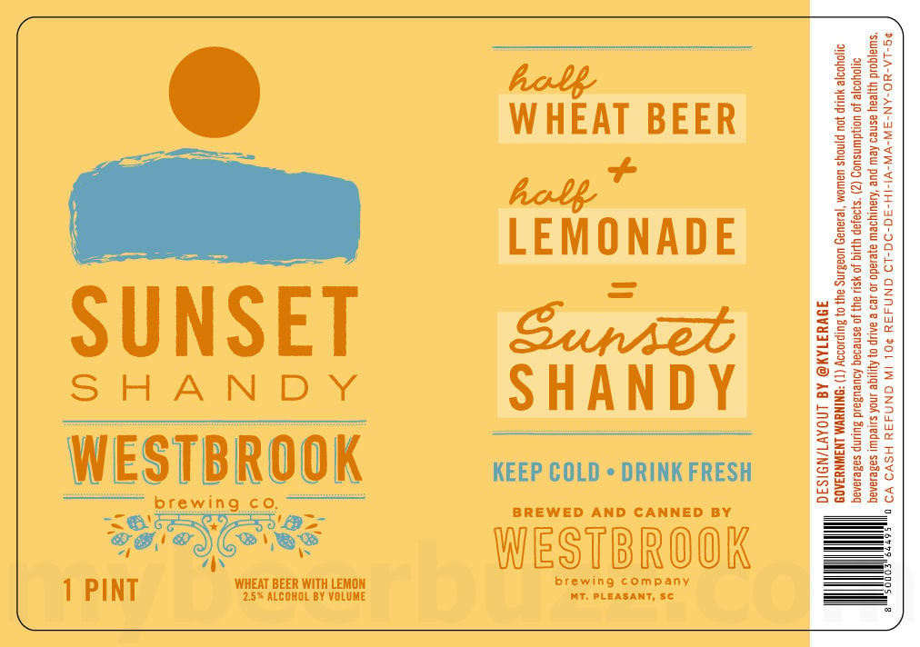 2026 Westbrook Brewing Sunset Shandy 16-oz Cans
