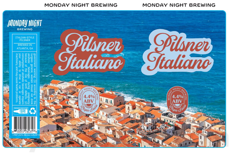 2025 Monday Night Brewing Pilsner Italiano 16oz Cans