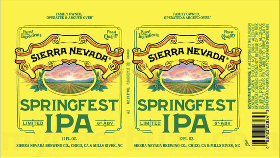 2025 Sierra Nevada Brewing Springfest IPA 12oz Cans
