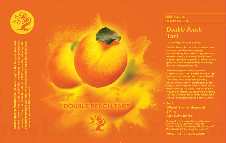 2026 Tree House Double Peach Tart 16oz Cans