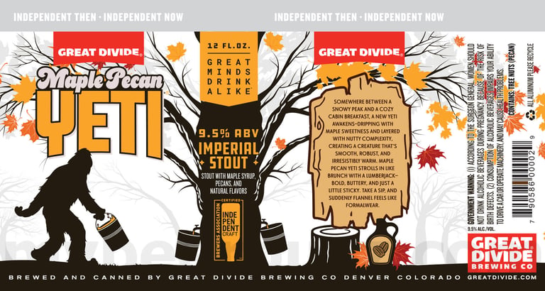 2025 Great Divide Maple Pecan Yeti 12oz Cans