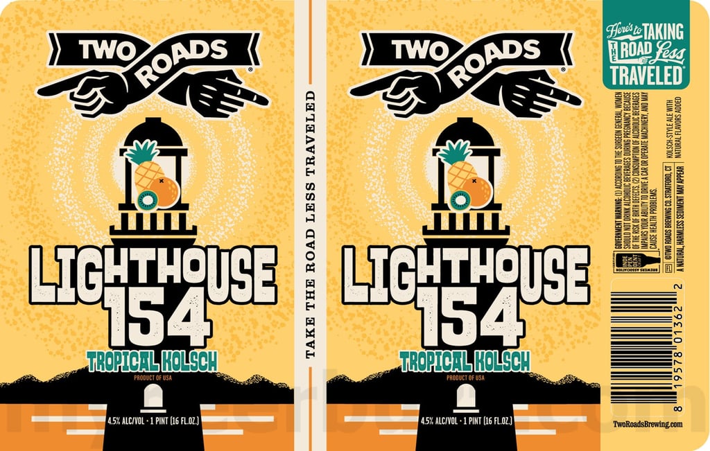 Two Roads Adding Lighthouse 154 Tropical Kölsch, Storm The Rink & Winter Heaven Cans