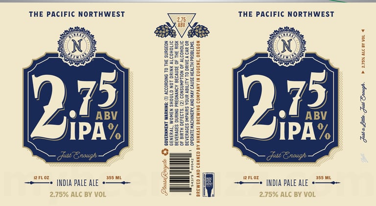 2025 Ninkasi 2.75% ABV IPA 12oz Cans