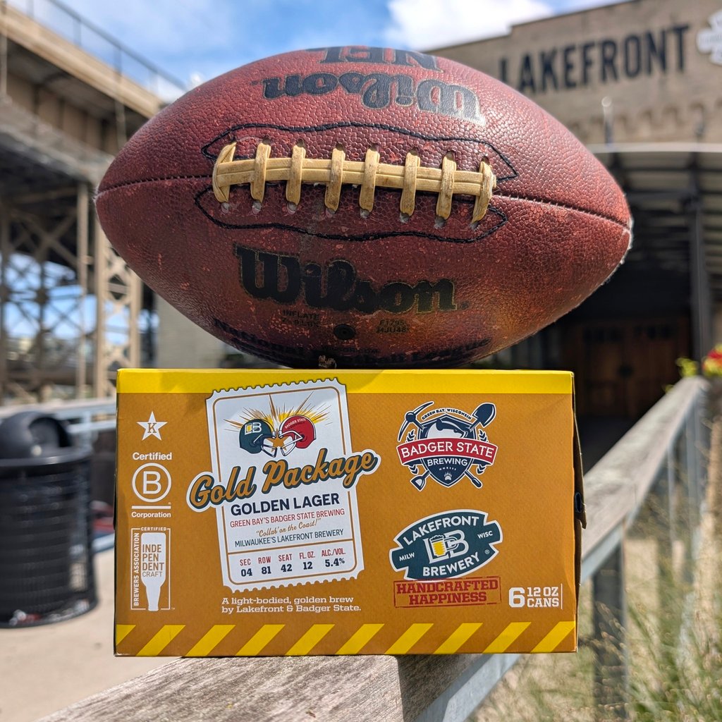 Lakefront Brewery & Green Bay’s Badger State Brewing Team Up For Gold Package
