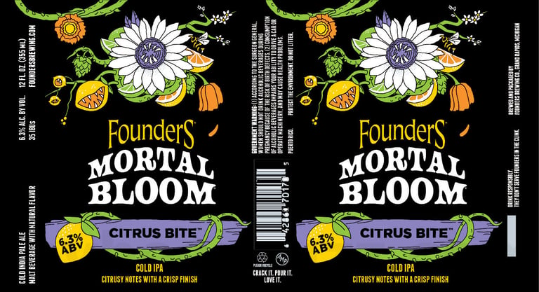2025 FOunders brewing Mortal Bloom Citrus Bite 12-oz Cans