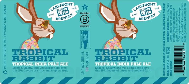 Lakefront Brewery Tropical Rabbit 12-oz Cans