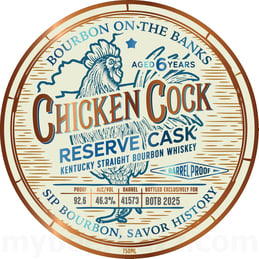 Grain And Barrel Spirits Chicken Cock Bourbon On The Banks Reserve Cask Kentucky Straight Bourbon Whiskey Barrel Proof