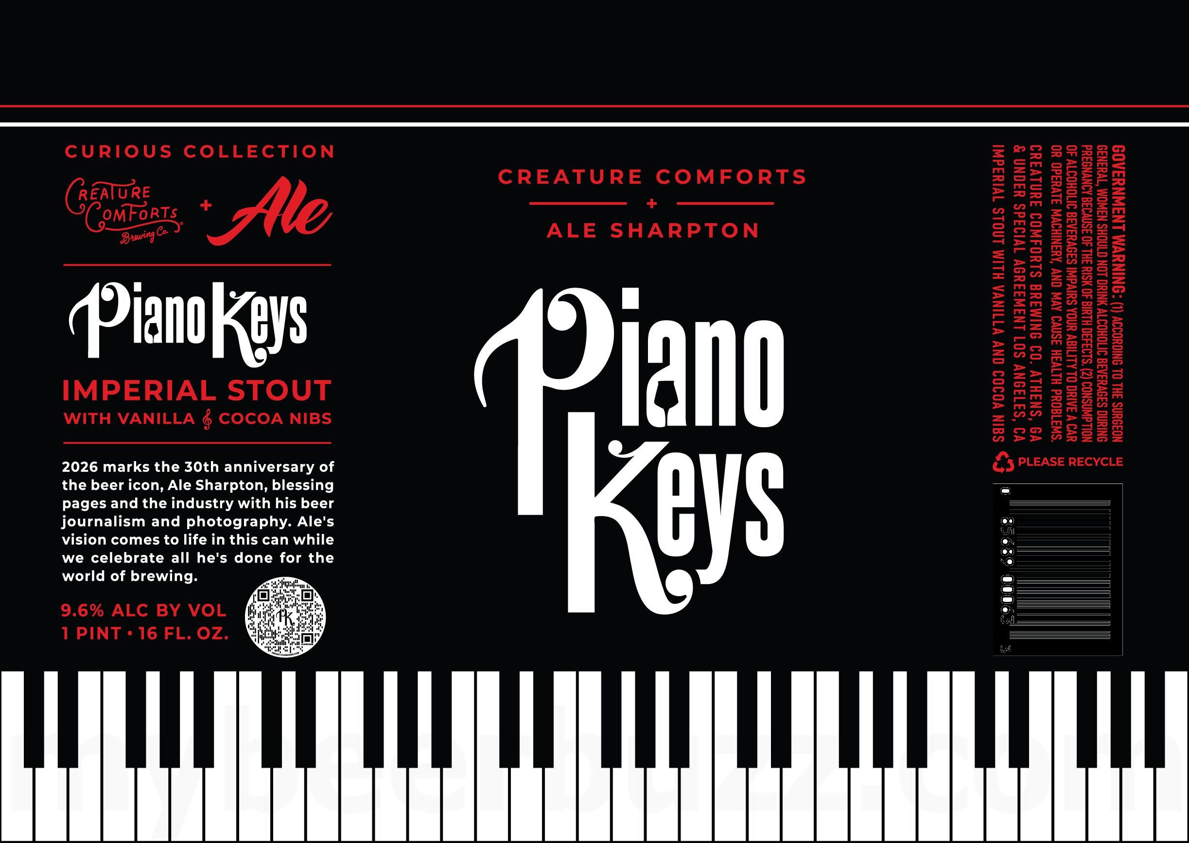 2026 Creature COmforts Piano Keys 16-oz Cans