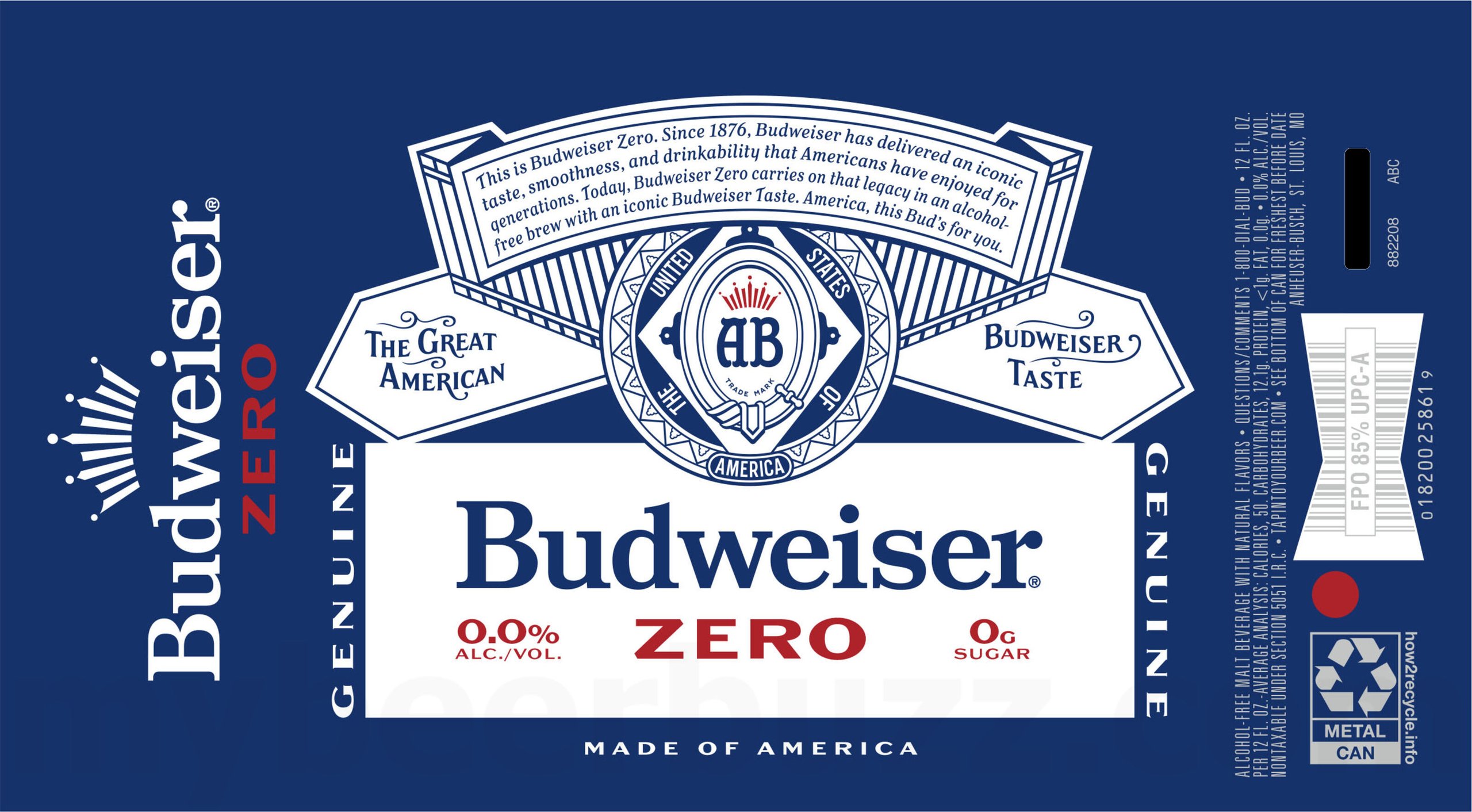 2026 Budweiser Zero 12-oz Cans