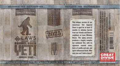 Great Divide Adding 2025 Laws Whiskey House Barrel Aged Yeti Cans