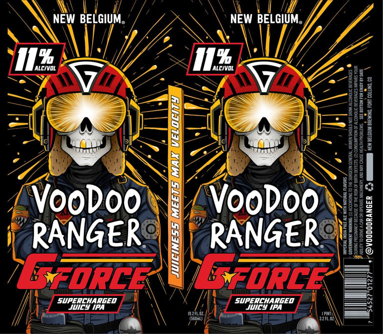 2025 New Belgium Voodoo Ranger G Force 19.2-oz Cans