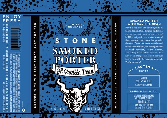 Stone Smoked Porter With Vanilla Bean 16-oz Cans