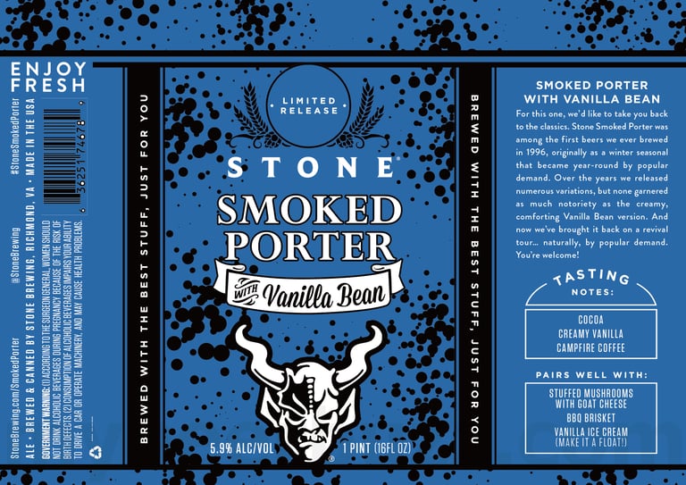 Stone Smoked Porter With Vanilla Bean 16-oz Cans