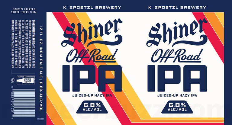 2025 Shiner Off Road IPA 12-oz Cans