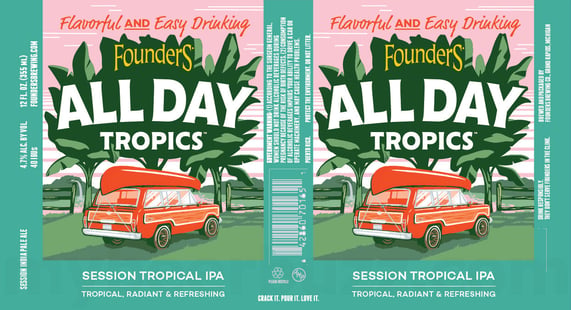 2025 Founders All Day Tropics 12-oz Cans