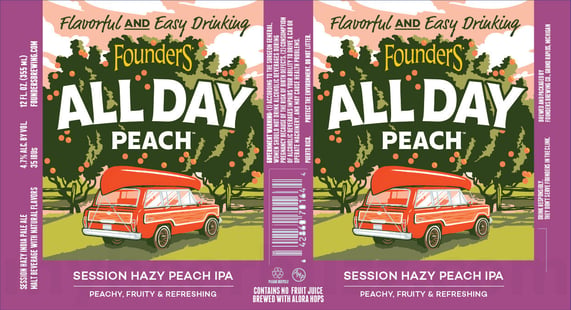 2025 Founders All Day peach 12-oz Cans