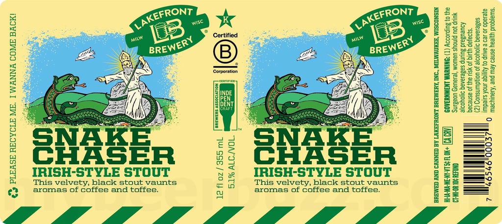 Lakefront Brewery Updating Snake Chaser Irish-Style Stout